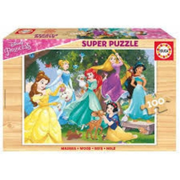 puzzle bois 100pcs princesse 17628