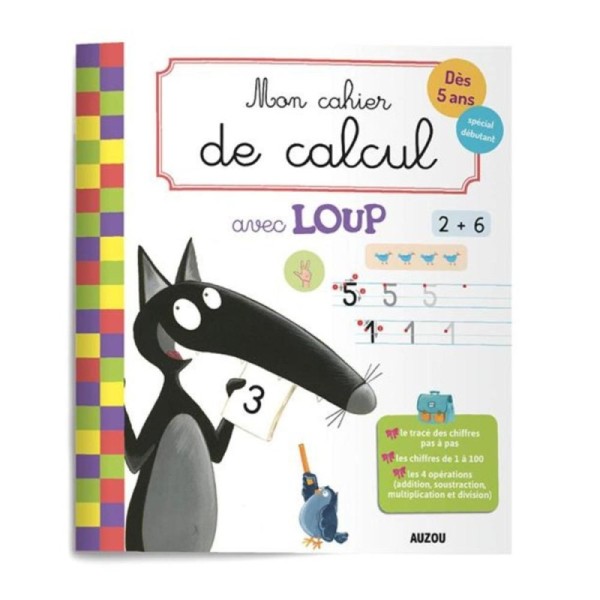 Mon cahier de calcul avec loup 76602