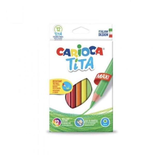 CARIOCA Crayon de Couleur Tita de 12 - Jouet educatif