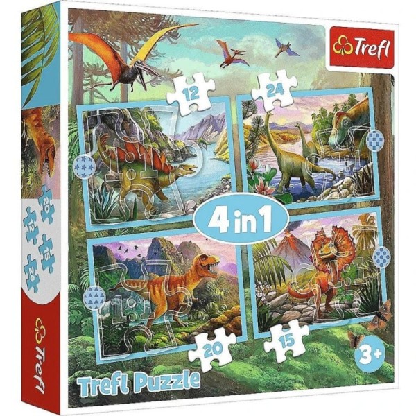 Puzzles 4in1 Unique dinosaurs 34609