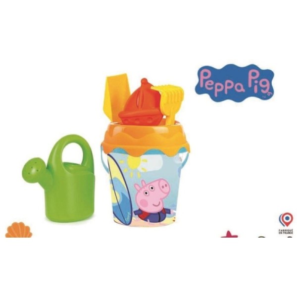 Seau de plage peppa pig avec arrosoir - Plein air