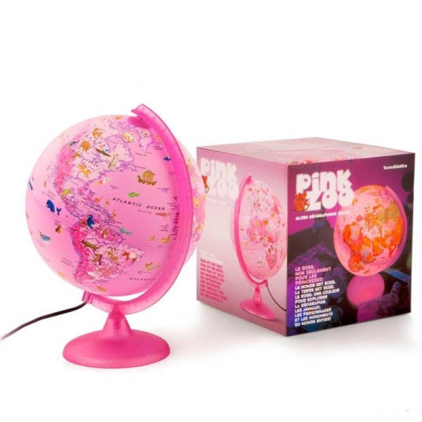 Globe Pink Zoo 25CM Lumineux ed0021