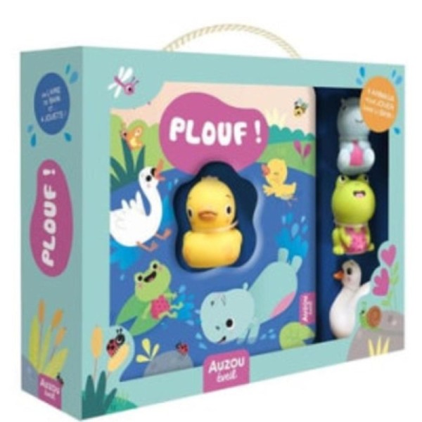 Livre de bain et 4 jouets - plouf 500722