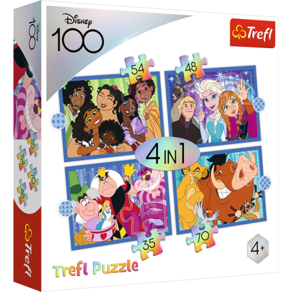 Puzzles 4in1 HAPPY WORLD OF DISNEY 34618