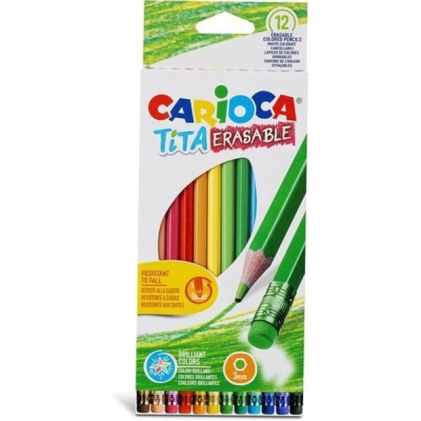 CARIOCA Crayon couleur Tita Effaçable de 12 piéces - Jouet educatif