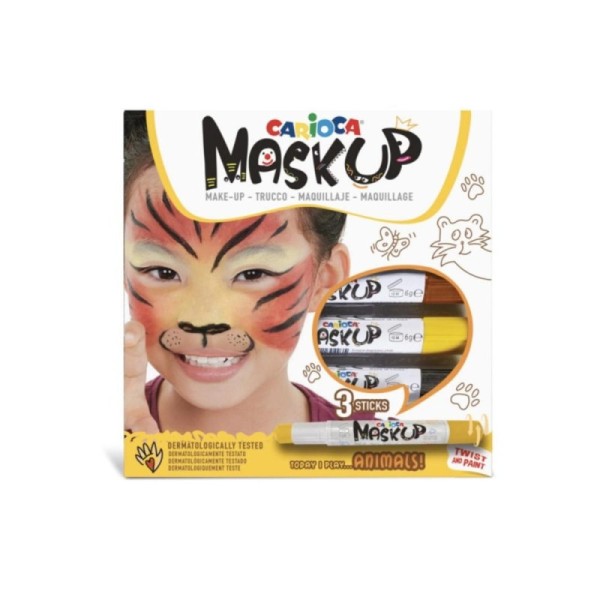 CARIOCA Maquillage Mask up Animals de 3 - Jouet educatif