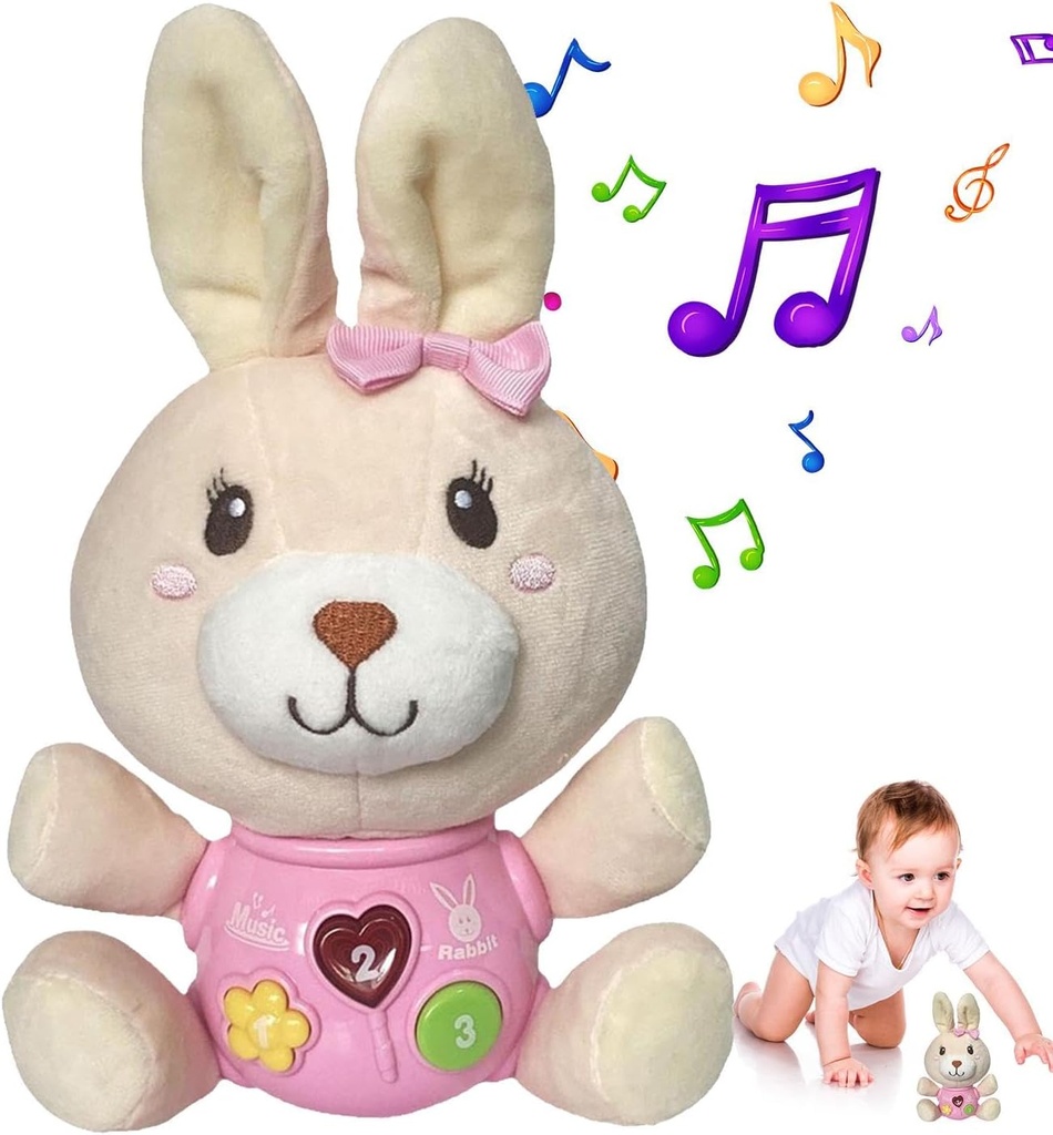 [1650568472] Peluche lapin a mecanisme   MC1072
