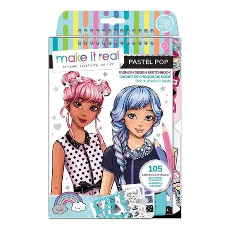 [1410505002] Fashion Design Sketchbook : Pastel Pop - Jouet creatif