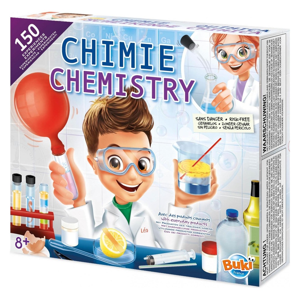Coffret 150 expériences scientifiques Laboratoire de Chimie Buki 8362