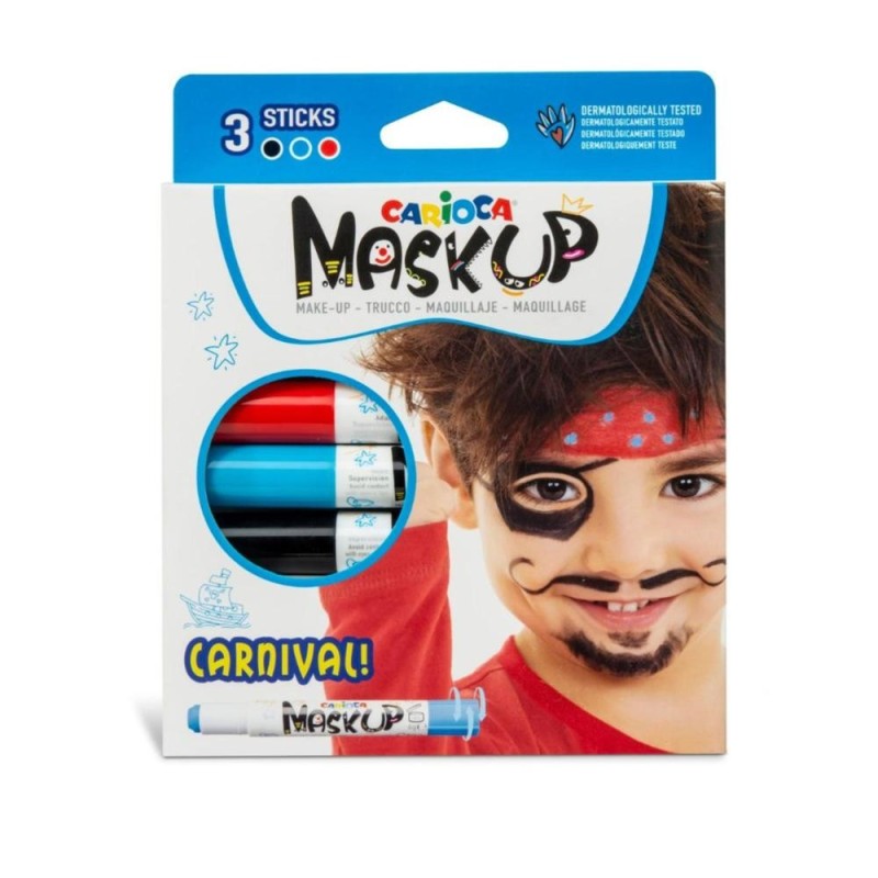 Stick maquillage CARIOCA 43050 Mask Up Carnival 3 pièces