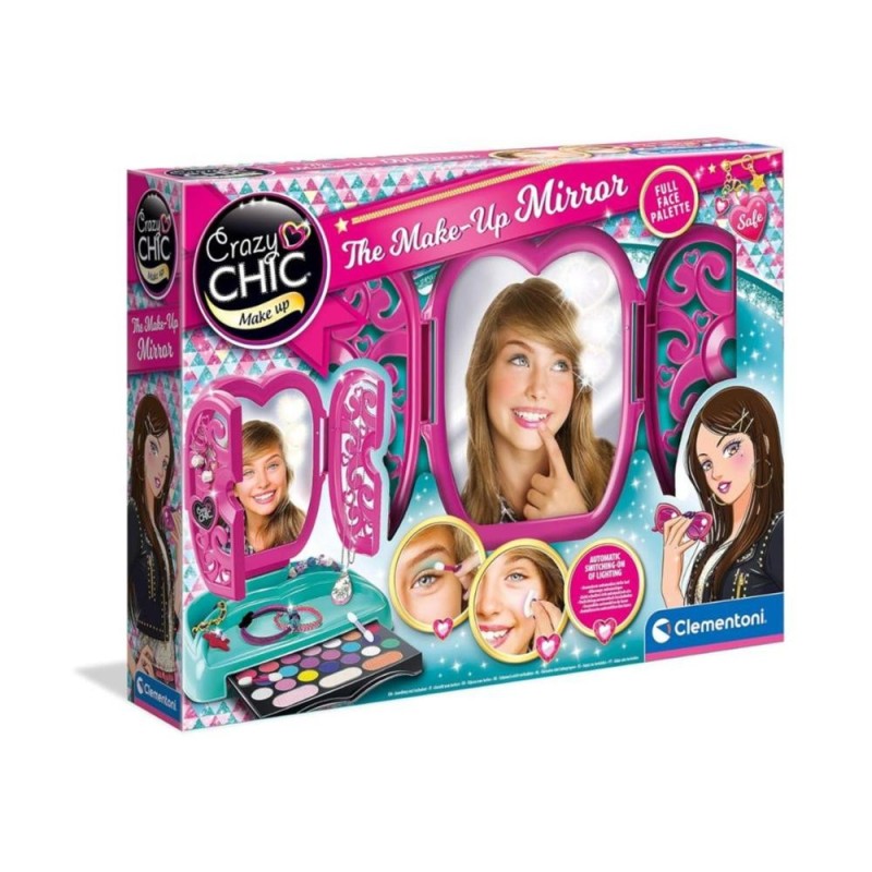 [1650554932] Kit beauté Clementoni 85412 Crazy chic mini coiffeuse maquillage