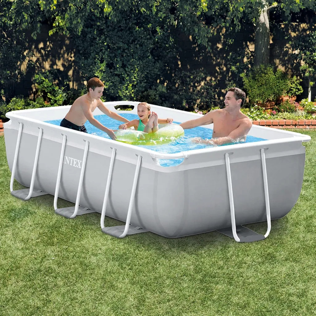 Piscine rectangulaire Intex Prism Frame – 3 m × 1,75 m × 0,80 m, à structure métallique renforcée