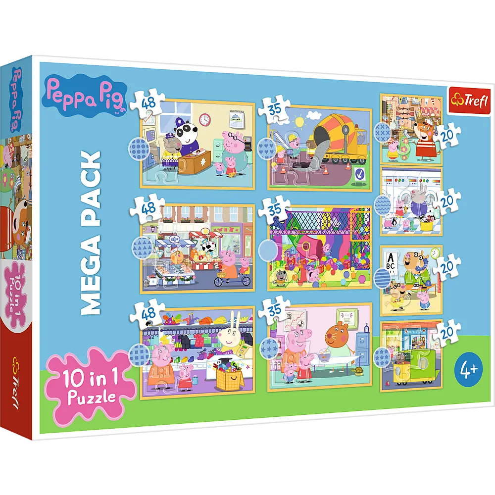 puzzles 10in1 meet peppa pig 90383