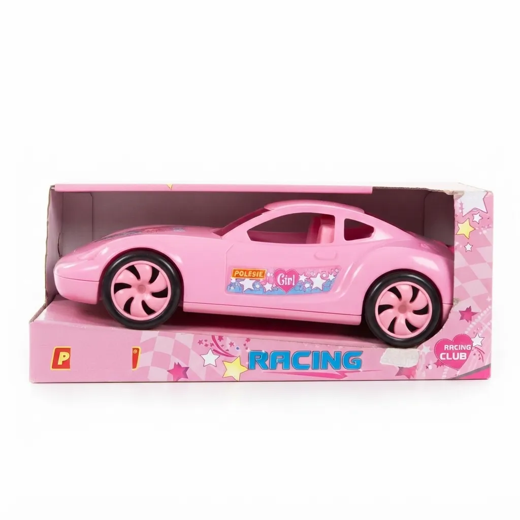 [1650557971] Voiture de course Rose en boite POL84019
