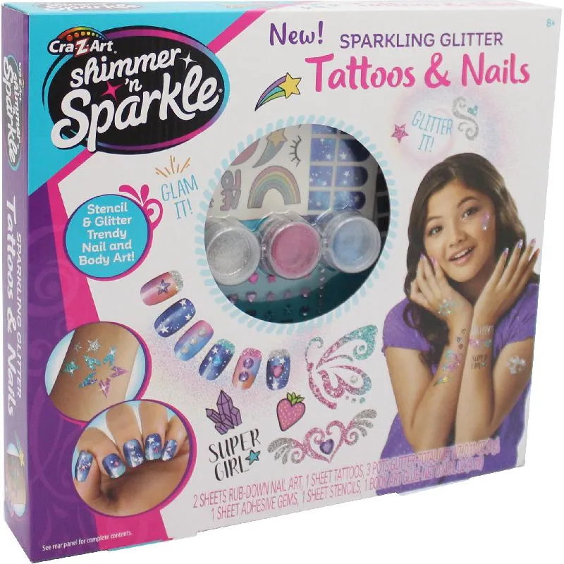 Sparkling Glitter Tattoos & Nails 65502