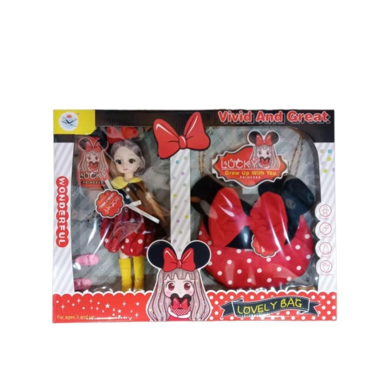 [1650559293] Poupee avec accessoires en coffret - Jouet de role