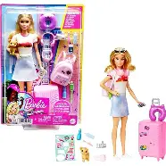 Barbie Coffret Poupée Malibu en Voyage MTHJY18