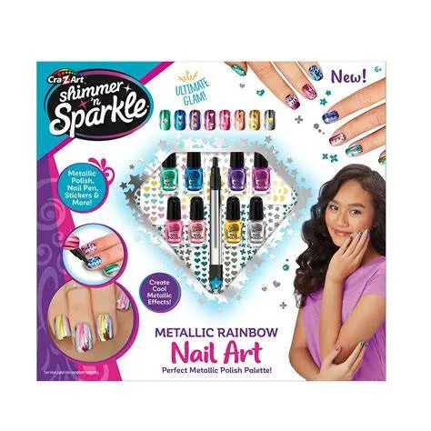 [1650560045] Shimmer 'n Sparkle - Metallic Rainbow Nail Art Craz_65540