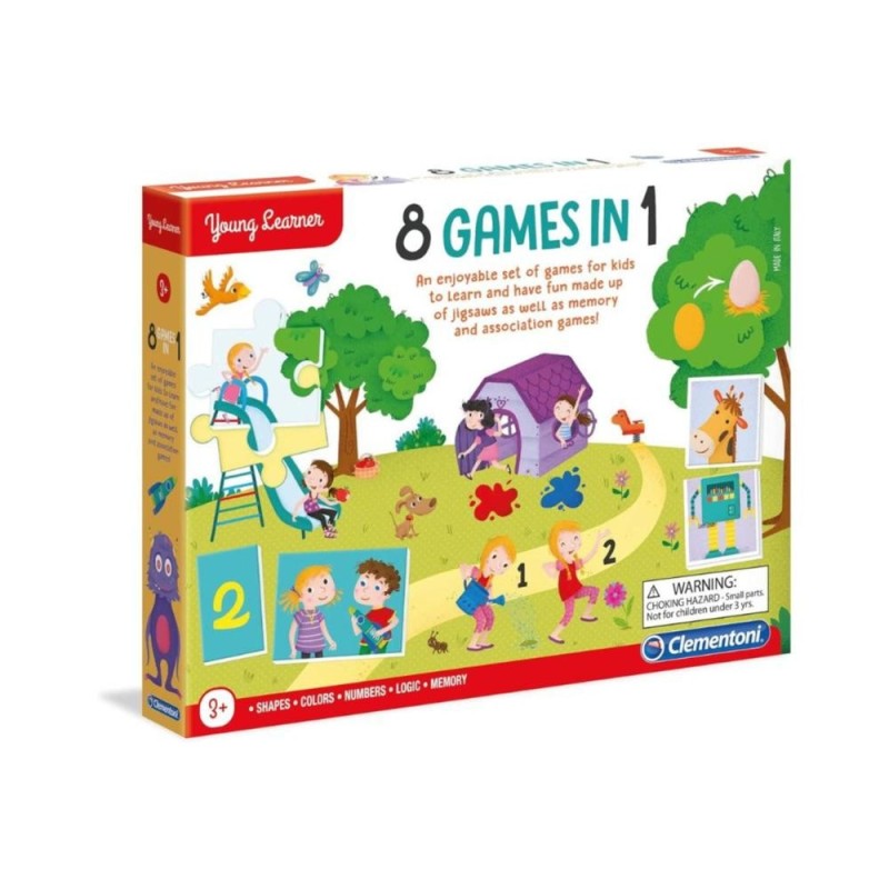 Coffret éducatif jeux 8 en 1 Clementoni 50602