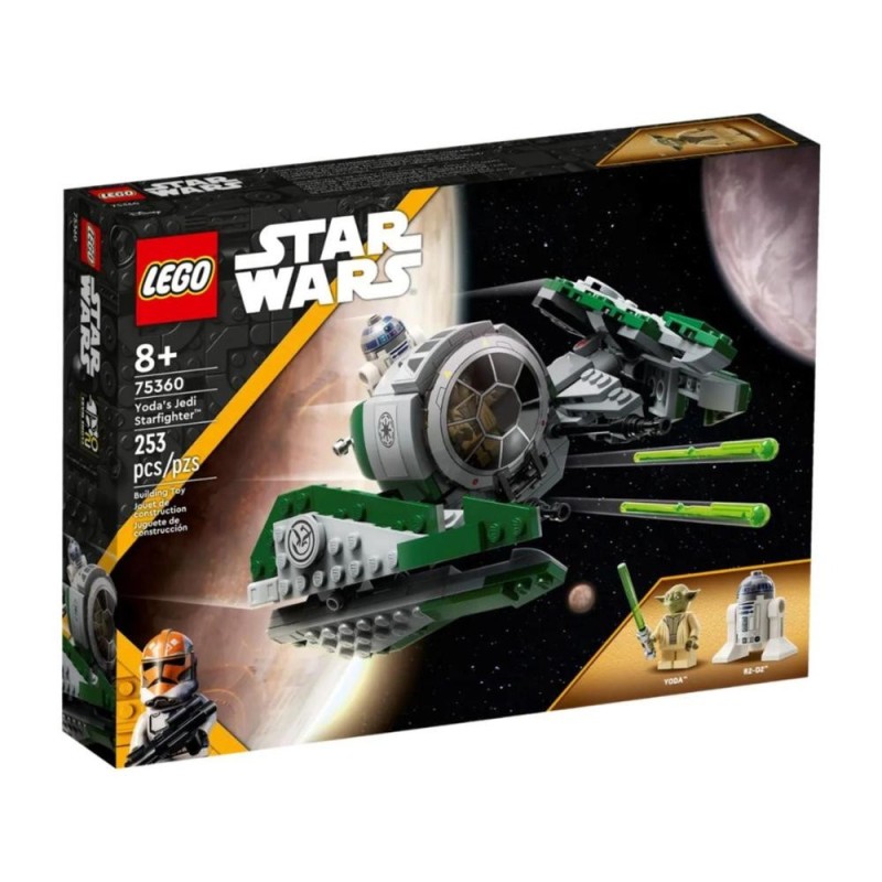 LEGO Star Wars 75360 Chasseur Jedi de Yoda avec R2-D2 et sabre laser