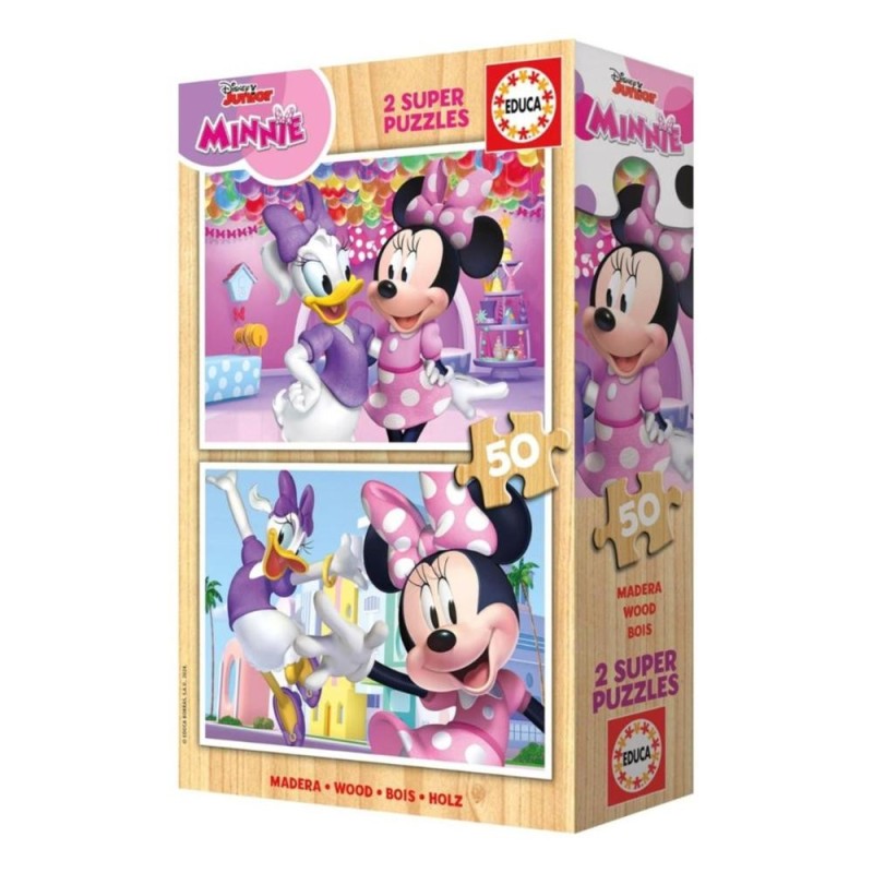[1650562812] Puzzle en bois 2*50 minnie Educa 19962