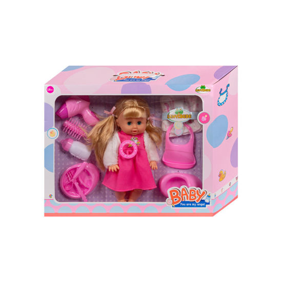 poupee avec accessoires en coffret A758B