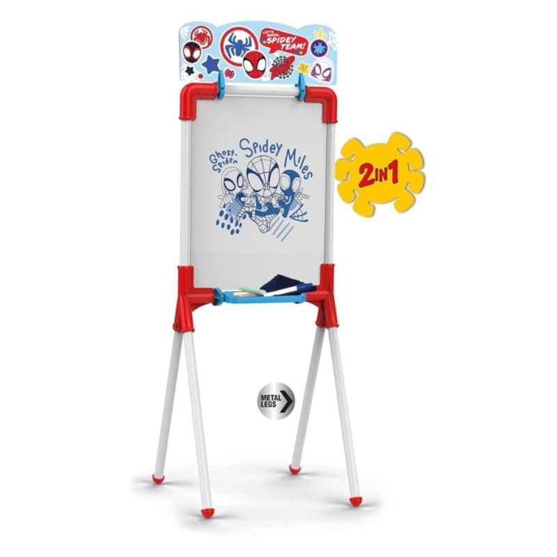 [1650562912] Tableau double face enfant spidey ardoise 2 en 1 Chicos 53033