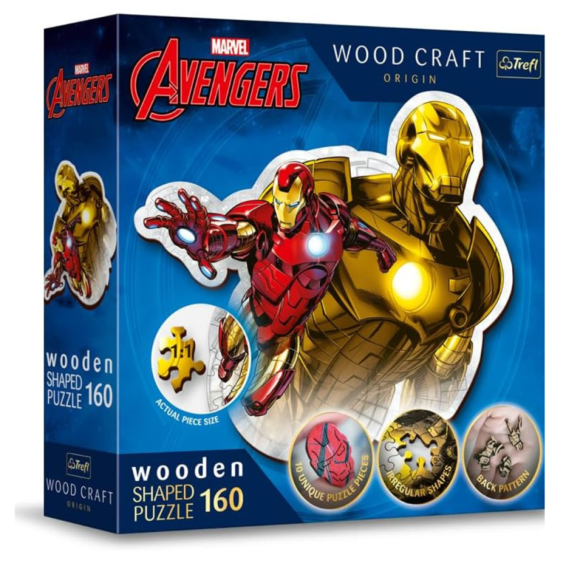 [1650563101] Puzzles 160 Wooden Shaped Puzzles brave iron man 20183