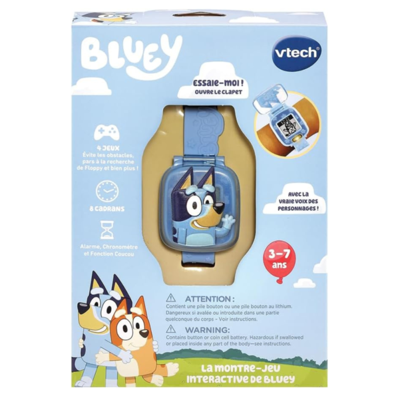[1650563434] VTech – La Montre-Jeu Interactive Bluey (Réf. 554505)