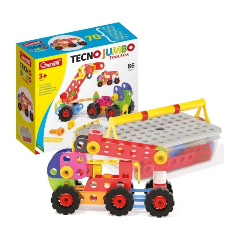 Jeu de construction véhicules Tecno Jumbo Toolbox Quercetti 6150