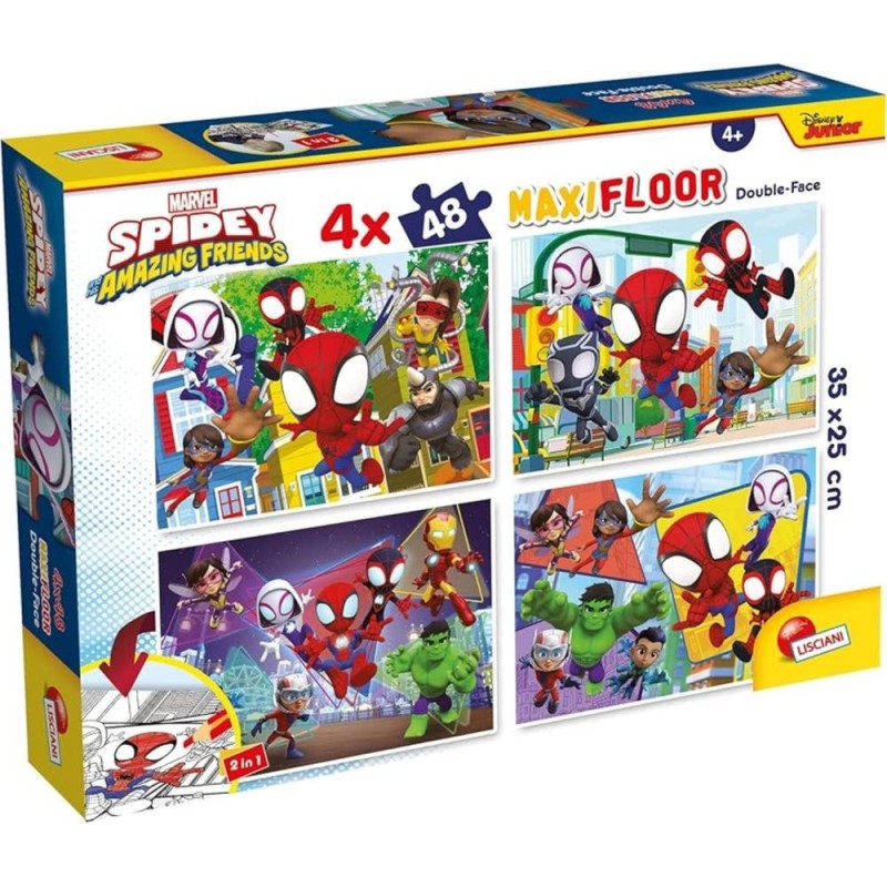 Puzzle DF MaxiFloor 4*48pcs Spidey 100378