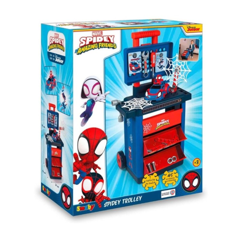 [1650564681] Smoby 360214 Spidey Chariot de Bricolage