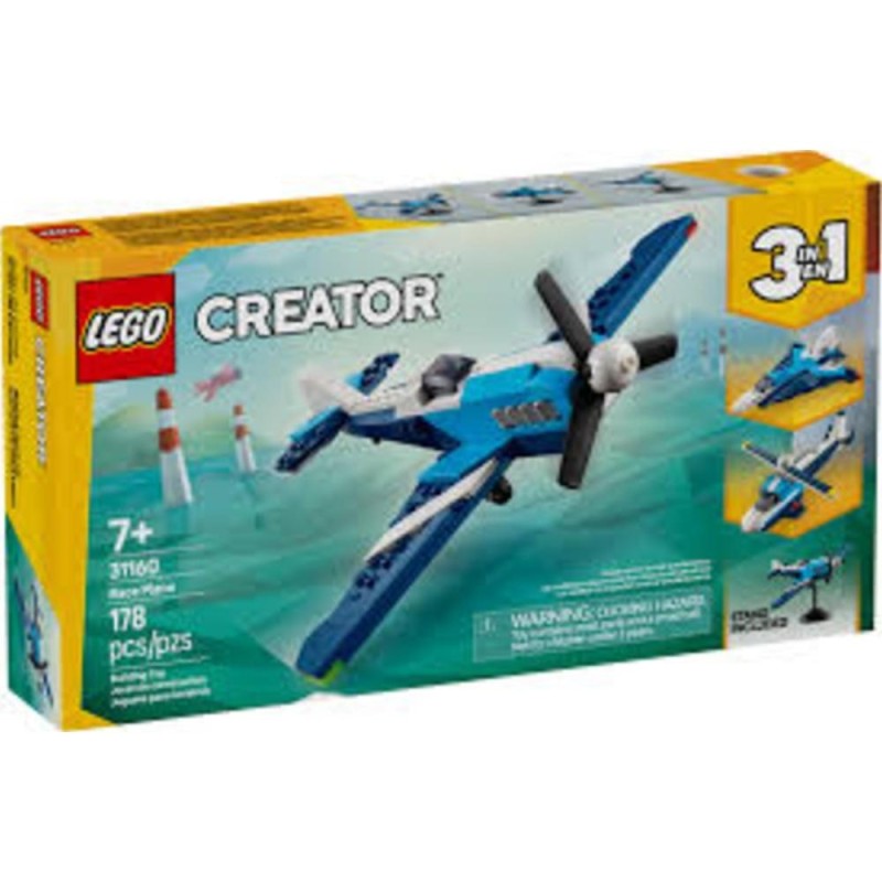 LEGO Creator 31160 Aéronef 3-en-1 Avion de Course