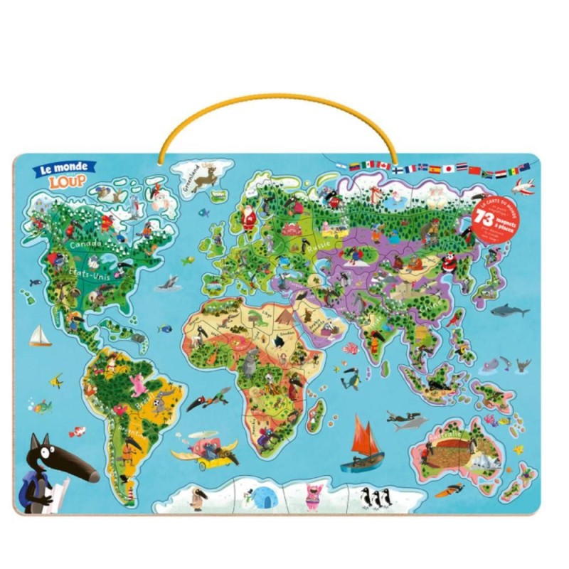 Ma carte du monde magnétique en puzzle Je découvre le monde avec Lo 29