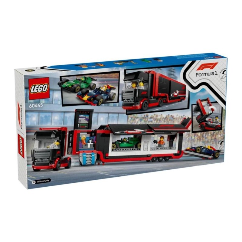 [1650565257] LEGO 60445 City Camion F1, voitures Red Bull RB20, Aston Martin AMR24