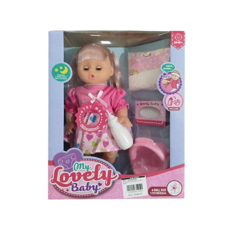 poupee avec accessoires en coffret 8033E7