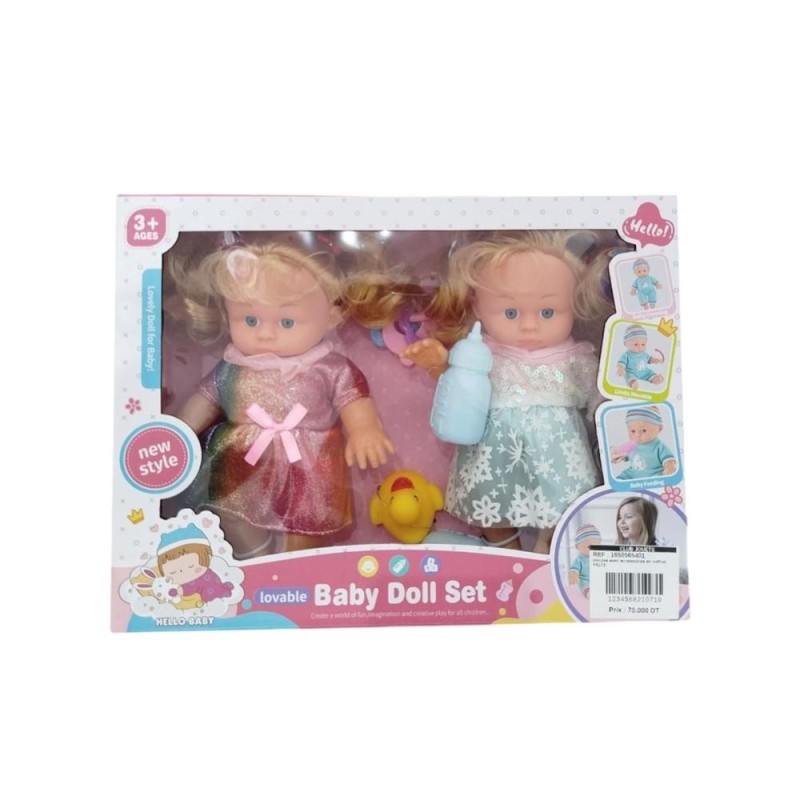 poupee avec accessoires en coffret Y6173