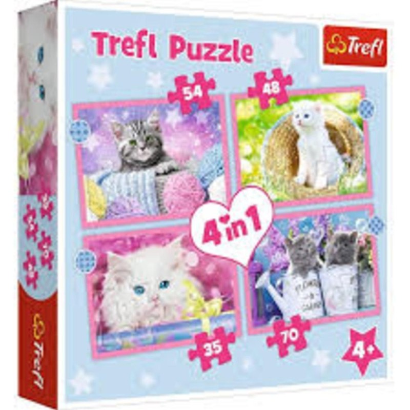 [1650566147] Puzzles 4in1 Fun cats 34396