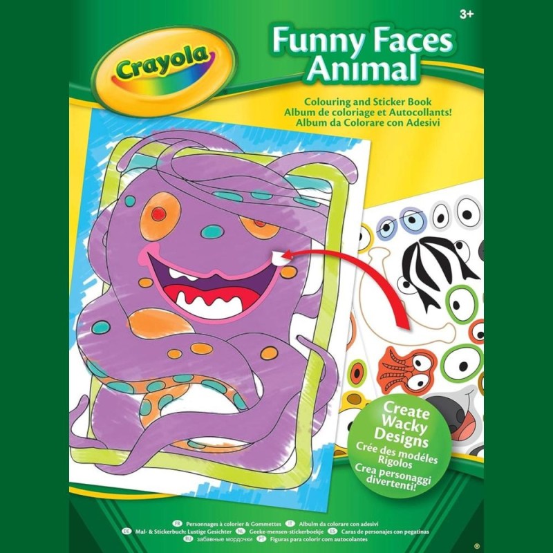 Color & Sticker assorted Funny Faces People Funny Faces animals 257351