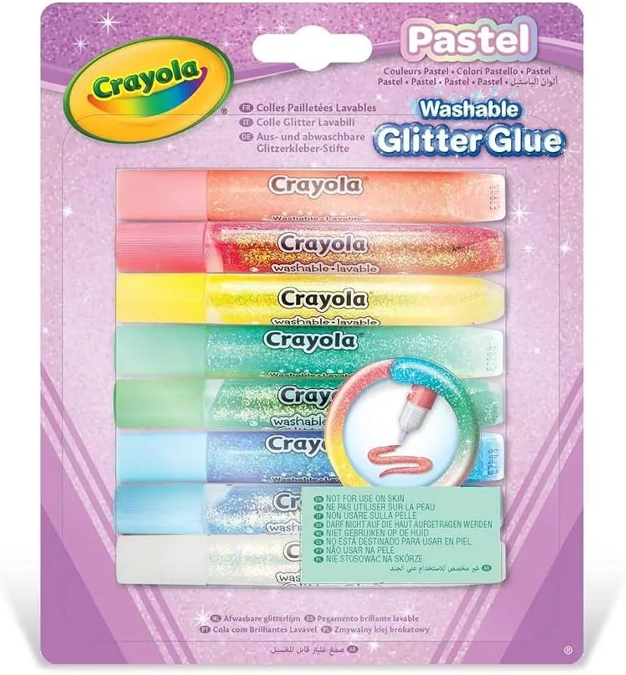 Pastel Glitter Glue 8ct 69 3524