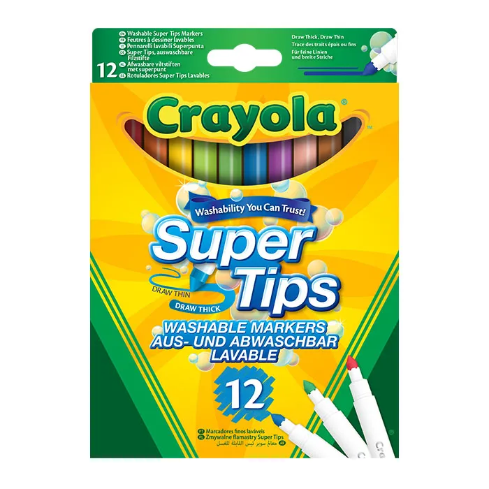 Supertips Washable Markers 12ct 25 7509