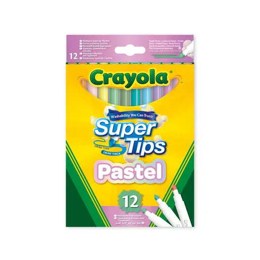 Pastel Supertips Washable Markers 12ct 58 7515