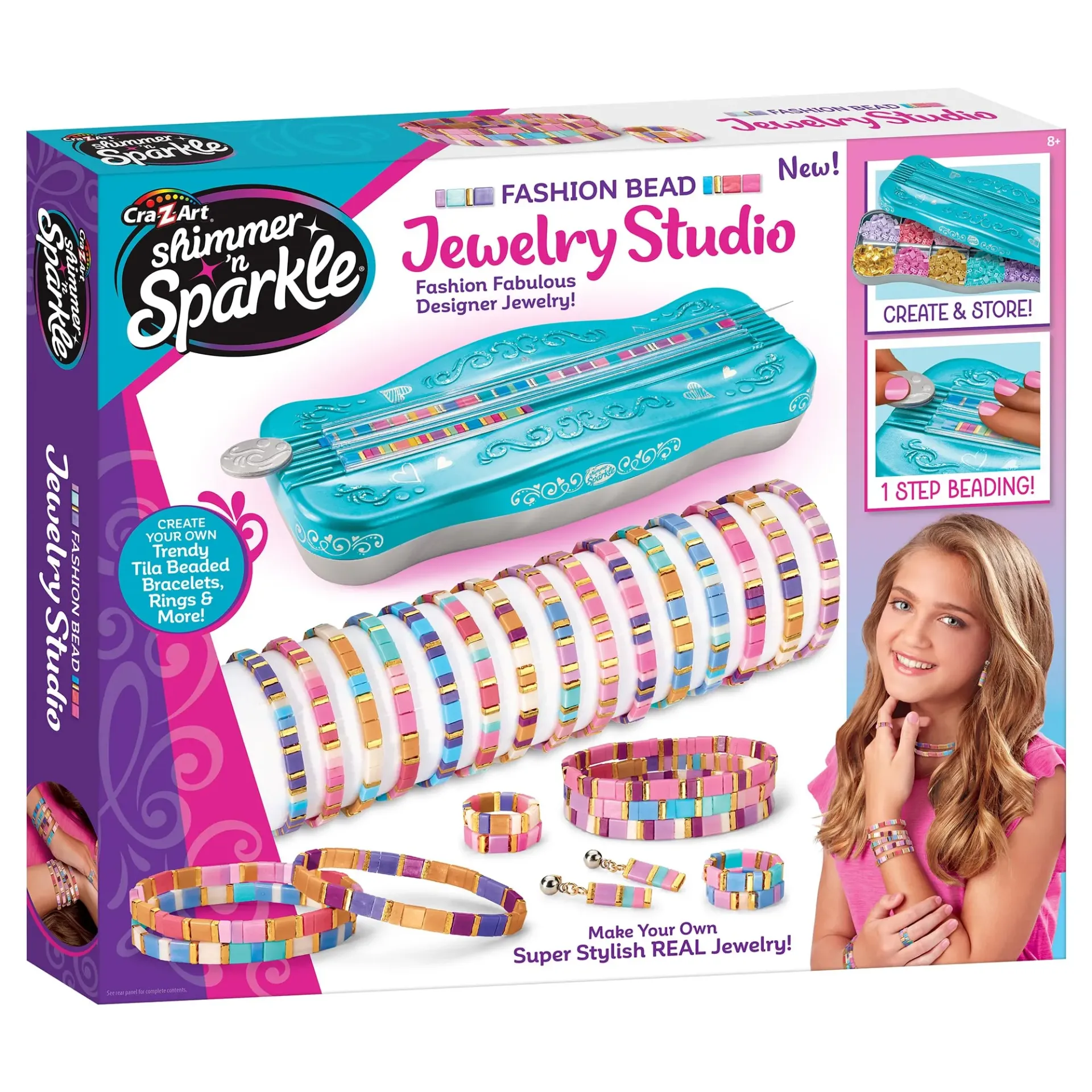 Shimmer â€˜n Sparkle Dots and Dashes Tila Bead Bracelet Studio 65606