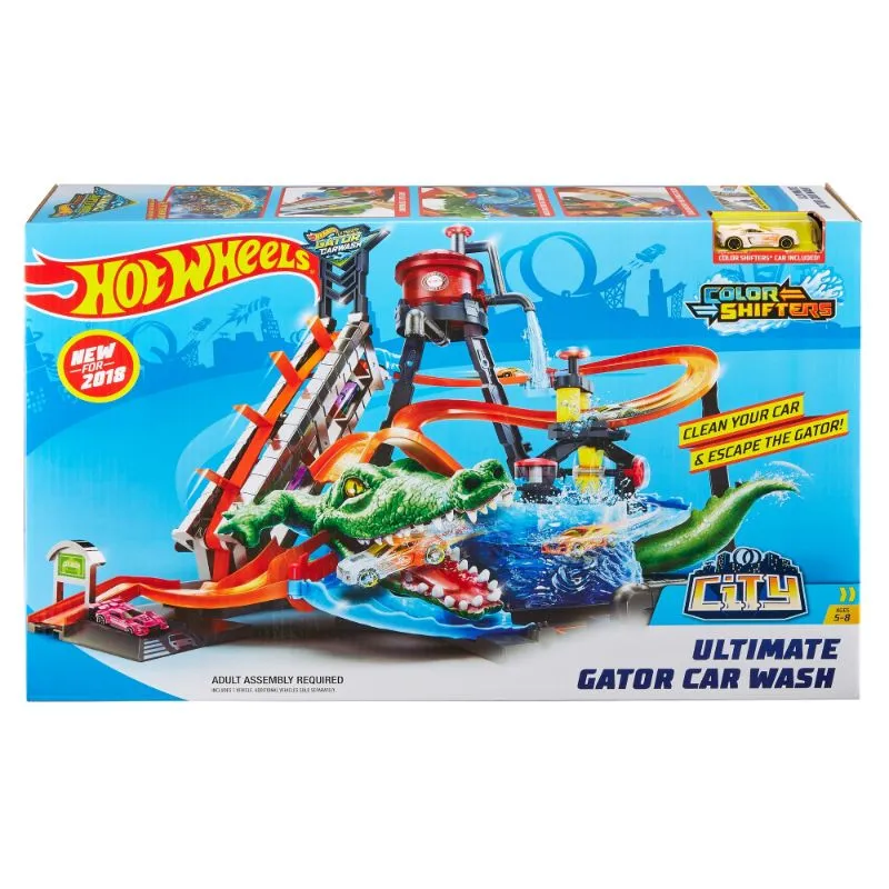 [1650567999] HW Color Shifters Ultimate Gator Car Wash Playset FTB67