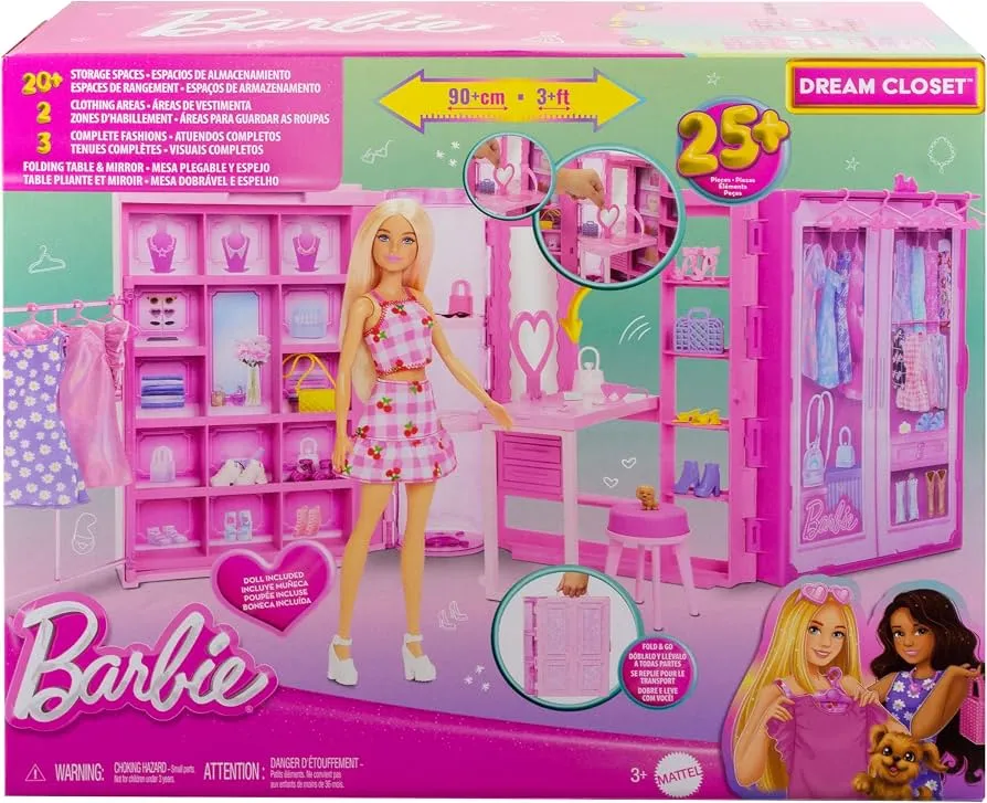 [1650568026] Barbie®️ Dream Closet 3 0 and Doll HXD58