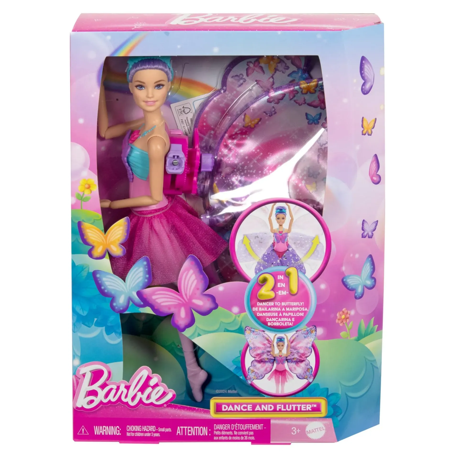 Barbieâ„¢ Dreamtopia Dance and Flutter Butterfly Doll HXJ10