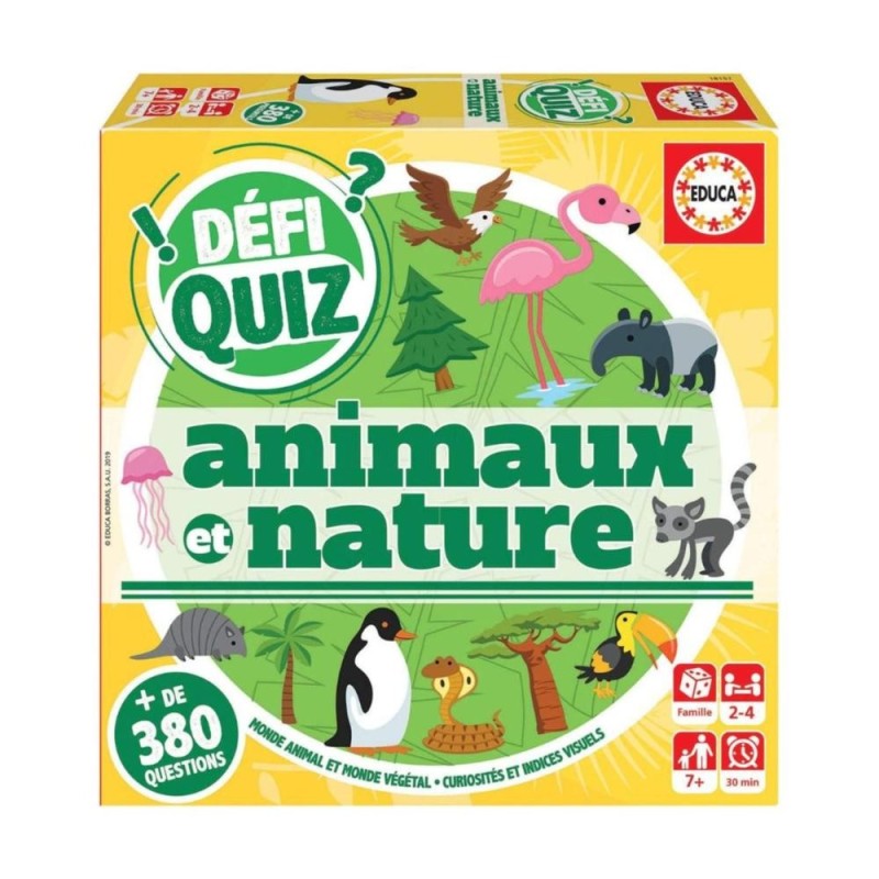 [39010010] Jeu éducatif Educa 18157 Défi Quiz Animaux et Nature