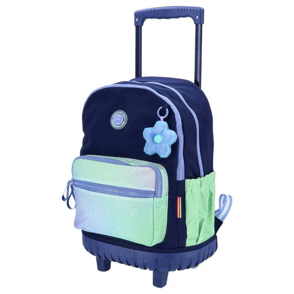 SAC A DOS MARSHMALLOW à Roulettes Trolley Starmania Navy  65512