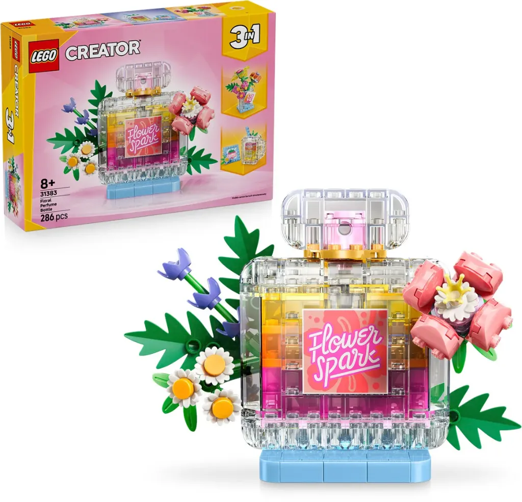 Flacon de parfum au décor floral 31383