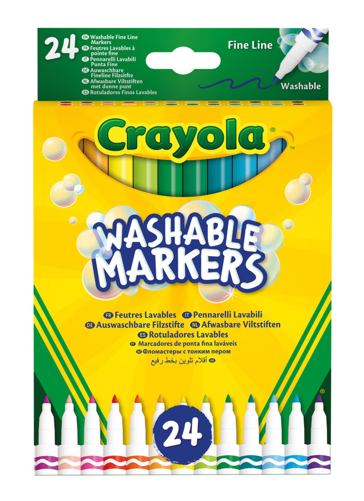 [1650569129] Washable Markers Fineline 24ct 58  6571